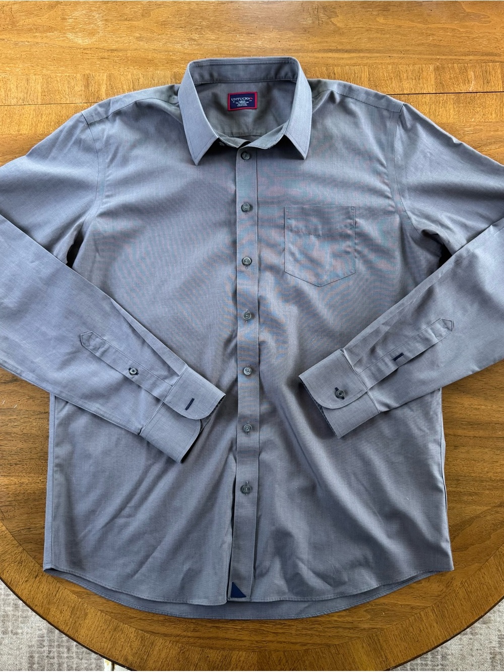 UNTUCKit Tall Men's Long-Sleeve Dress Shirt - Gray